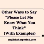 Other Ways to Say “Please Let Me Know What You Think” (With Examples)