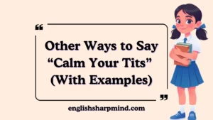 Other Ways to Say “Calm Your Tits” (With Examples)