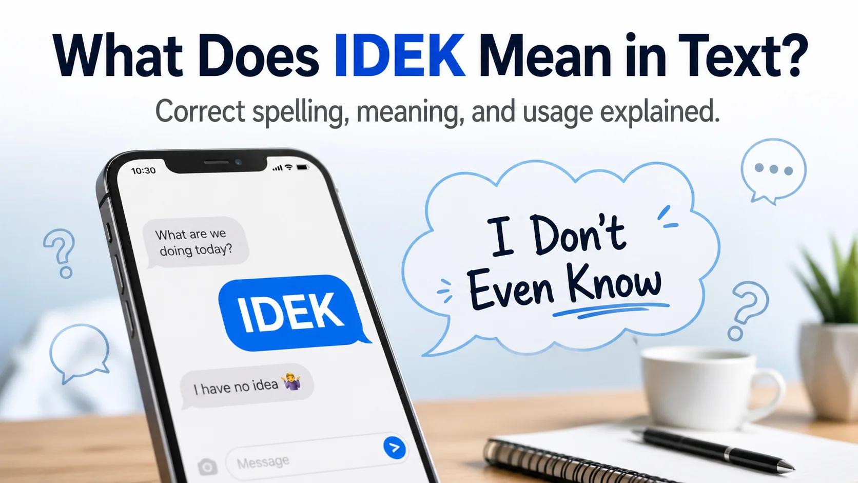 What Does IDEK Mean in Text? 