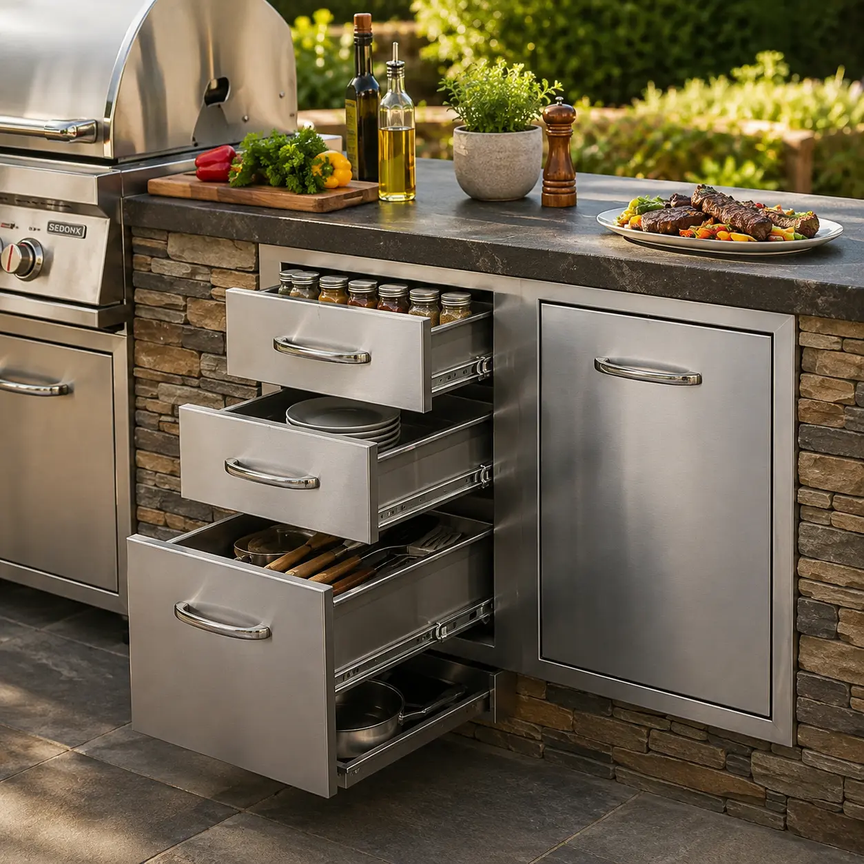 10 Outdoor Kitchen Storage Ideas to Maximize Space