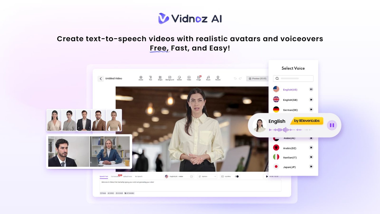 Vidnoz AI Transform Learning with Lifelike AI Avatars